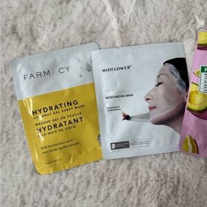 Farmacy hydrating mask, midflower Hyaluronic acid mask + more‎